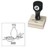Afbeelding van de cartoon van olijfolie 	rubberstempel (Gestempeld)