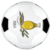 Afbeelding van de cartoon van olijfolie voetbal (Gedraaid)