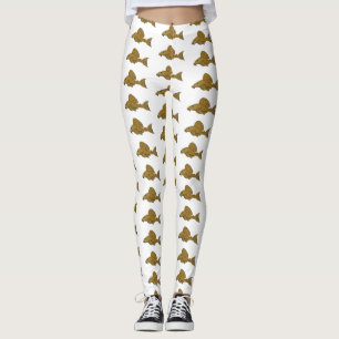 Afbeelding van de cartoon van pleco-vis leggings