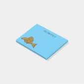Afbeelding van de cartoon van pleco-vis post-it® notes (Schuin)