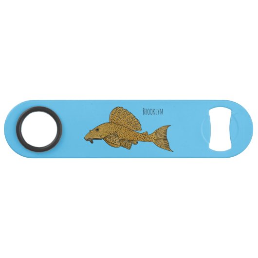 Afbeelding van de cartoon van pleco-vis speed flessenopener (Voorkant (Horizontaal))