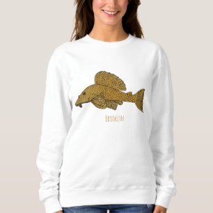 Afbeelding van de cartoon van pleco-vis trui