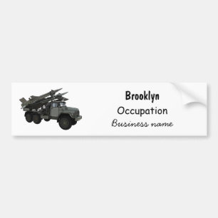 Afbeelding van de cartoon van raketten bumpersticker