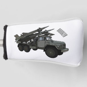 Afbeelding van de cartoon van raketten golfheadcover