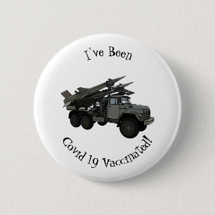 Afbeelding van de cartoon van raketten ronde button 5,7 cm