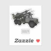 Afbeelding van de cartoon van raketten sticker (Vel)
