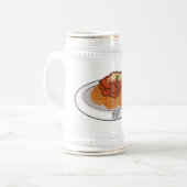 Afbeelding van de cartoon van Spaghetti Bierpul (Voorkant links)