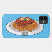 Afbeelding van de cartoon van Spaghetti Case-Mate iPhone Case (Achterkant (horizontaal))