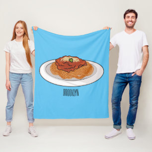 Afbeelding van de cartoon van Spaghetti Fleece Deken
