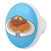 Afbeelding van de cartoon van Spaghetti Keramische Knop (Rechts)