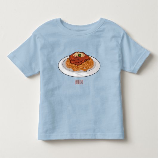 Afbeelding van de cartoon van Spaghetti Kinder Shirts (Voorkant)