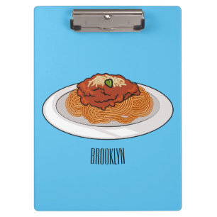 Afbeelding van de cartoon van Spaghetti Klembord