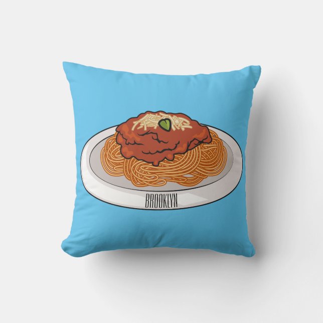 Afbeelding van de cartoon van Spaghetti Kussen (Voorkant)