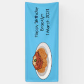 Afbeelding van de cartoon van Spaghetti Spandoek (Verticaal)
