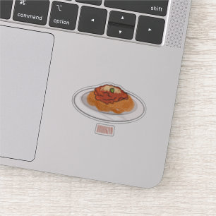 Afbeelding van de cartoon van Spaghetti Sticker