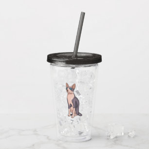 Afbeelding van de cartoon van sphynx-katten acryl drinkbeker