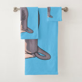 Afbeelding van de cartoon van sphynx-katten bad handdoek (Insitu)