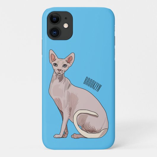 Afbeelding van de cartoon van sphynx-katten Case-Mate iPhone case (Achterkant)