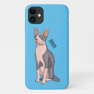 Afbeelding van de cartoon van sphynx-katten iPhone 11 hoesje