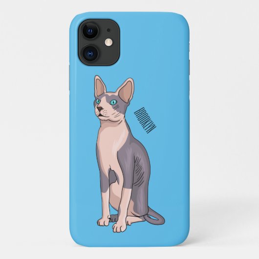 Afbeelding van de cartoon van sphynx-katten Case-Mate iPhone case (Achterkant)
