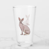 Afbeelding van de cartoon van sphynx-katten glas (Achterkant)