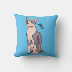 Afbeelding van de cartoon van sphynx-katten kussen