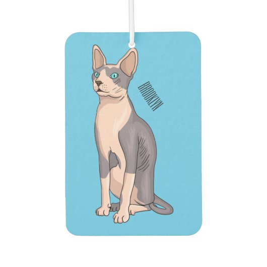 Afbeelding van de cartoon van sphynx-katten luchtverfrisser (Voorkant)