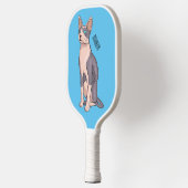 Afbeelding van de cartoon van sphynx-katten pickleball paddle (Links)