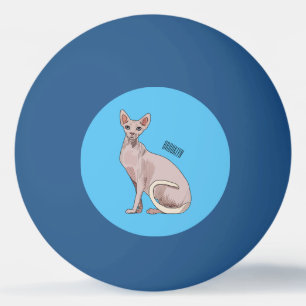 Afbeelding van de cartoon van sphynx-katten pingpongballen