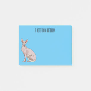 Afbeelding van de cartoon van sphynx-katten post-it® notes