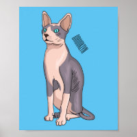 Afbeelding van de cartoon van sphynx-katten