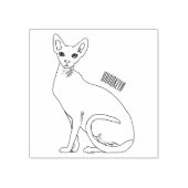 Afbeelding van de cartoon van sphynx-katten rubberstempel (Afrduk)
