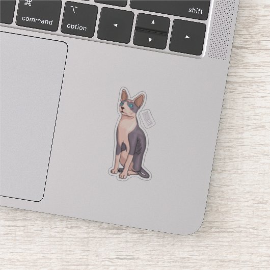 Afbeelding van de cartoon van sphynx-katten sticker (Detail)