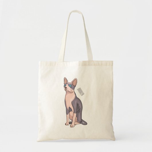 Afbeelding van de cartoon van sphynx-katten tote bag (Voorkant)