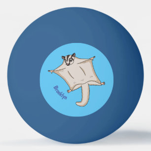Afbeelding van de cartoon van vliegende vliegende pingpongballen