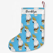 Afbeelding van de cartoon van zwavelige cockatoevo kleine kerstsok (Achterkant)