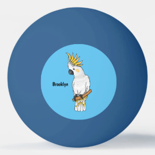 Afbeelding van de cartoon van zwavelige cockatoevo pingpongballen