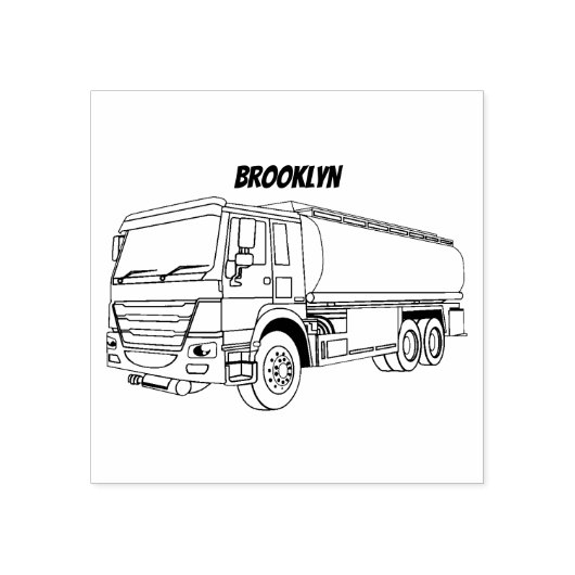 Afbeelding van de cartoon voor tankerbrandstof rubberstempel (Afrduk)