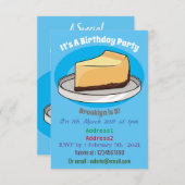 Afbeelding van de Cheesecake-cartoon Kaart (Voorkant / Achterkant)