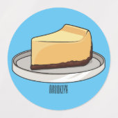 Afbeelding van de Cheesecake-cartoon Labels (Design 2)
