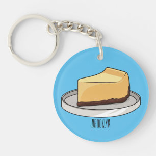 Afbeelding van de Cheesecake-cartoon Sleutelhanger