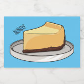 Afbeelding van de Cheesecake-cartoon Voedselcontainer Etiket (Enkel label)