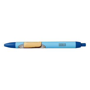 Afbeelding van de Cheesecake-cartoon Zwarte Inkt Pen
