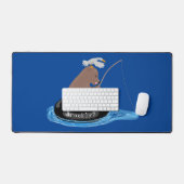 Afbeelding van de Cute beer cub Fishing cartoon Bureaumat (Keyboard & Muis)