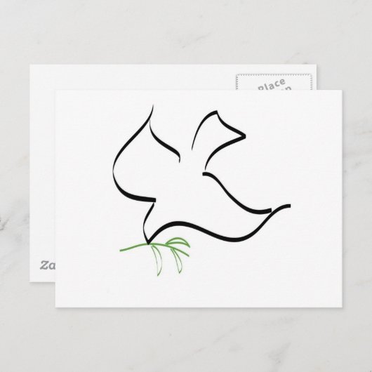 Afbeelding van de Dove and Olive Branch Briefkaart (Voorkant / Achterkant)