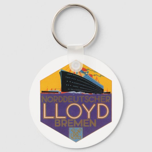 Afbeelding van de Duitse Oceaan - Liner Sleutelhanger (Voorkant)