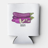 Afbeelding van de eierplant-cartoon blikjeskoeler (Voorkant)