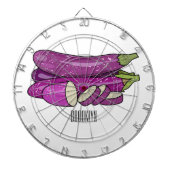 Afbeelding van de eierplant-cartoon dartbord (Voorkant)