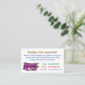 Afbeelding van de eierplant-cartoon visitekaartje (Staand voorkant)