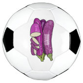 Afbeelding van de eierplant-cartoon voetbal (Gedraaid)